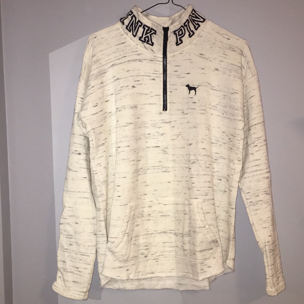 PINK white Quaterzip